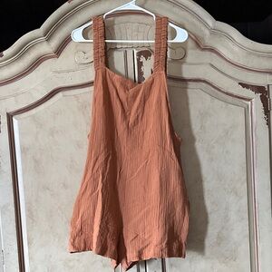 NEW Ces Femme Rust Textured Romper